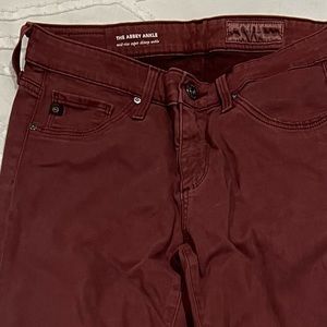 Abbey Ankle AG Maroon Jeans